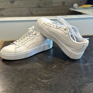 Puma all white sneakers